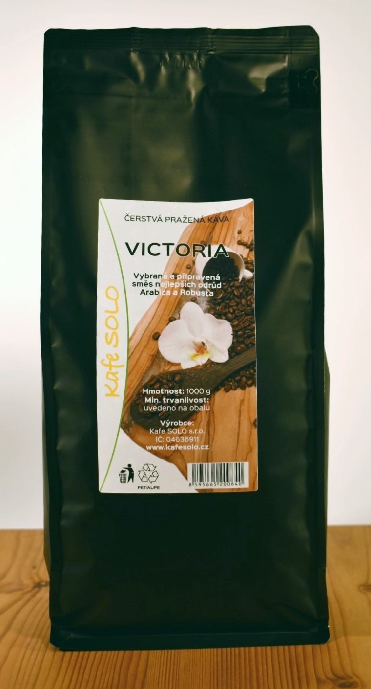 VICTORIA, vybraná směs 80% Arabica a 20% Robusta